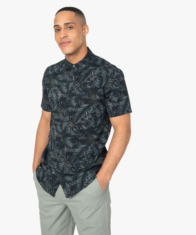 Chemise homme imprimée à manches courtes