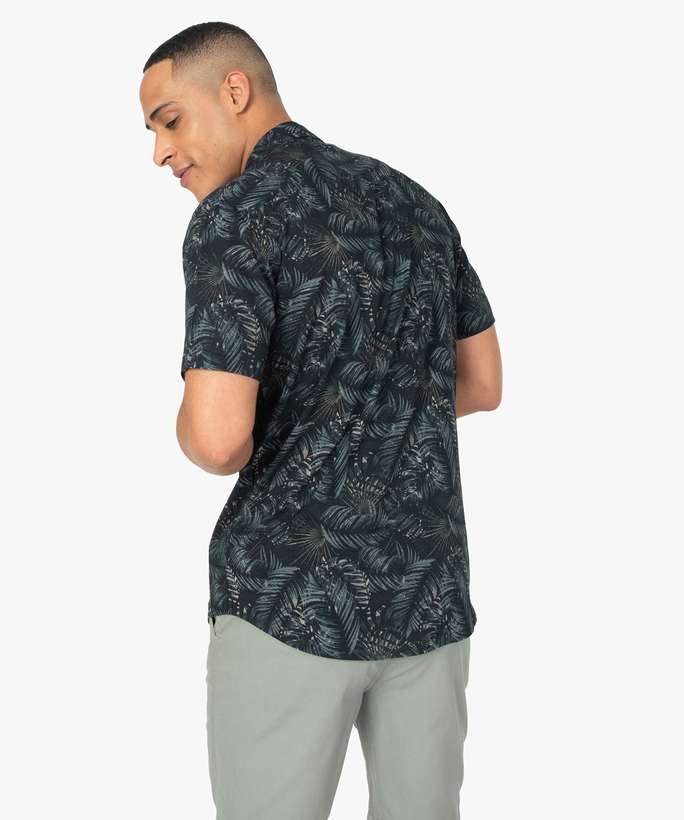 Chemise homme imprimée à manches courtes